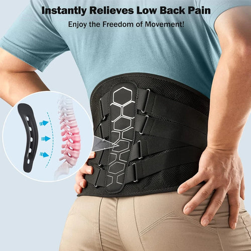 1PC Breathable 3D Knit Lumbar Support Belt Adult Waist Brace with Pulley System for Sciatica And Lower Back Pain Relief