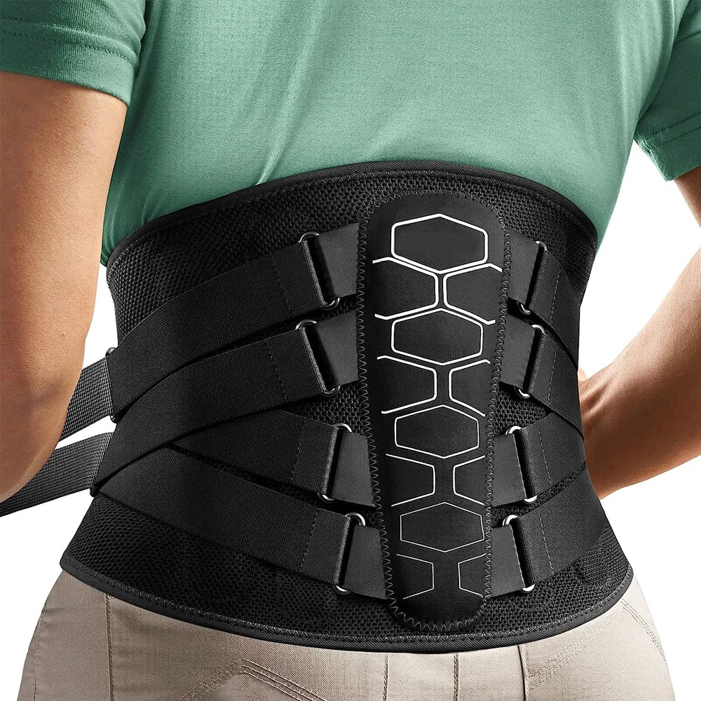 1PC Breathable 3D Knit Lumbar Support Belt Adult Waist Brace with Pulley System for Sciatica And Lower Back Pain Relief