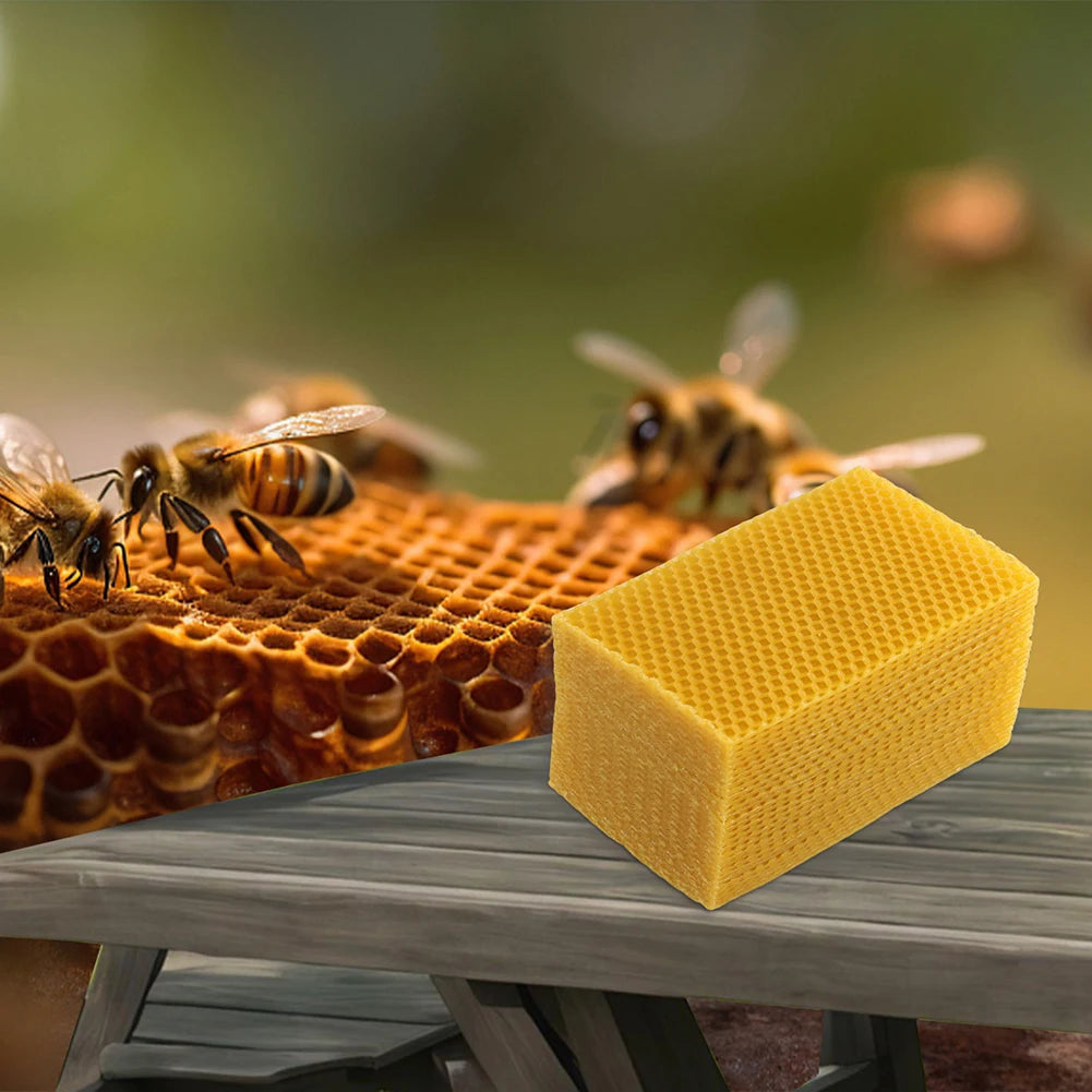30Pcs Natural Beeswax Sheets Beehive Foundation 9×13.2cm Beeswax Hand-rolled Beeswax Candles Beekeeping-Supplies Yellow