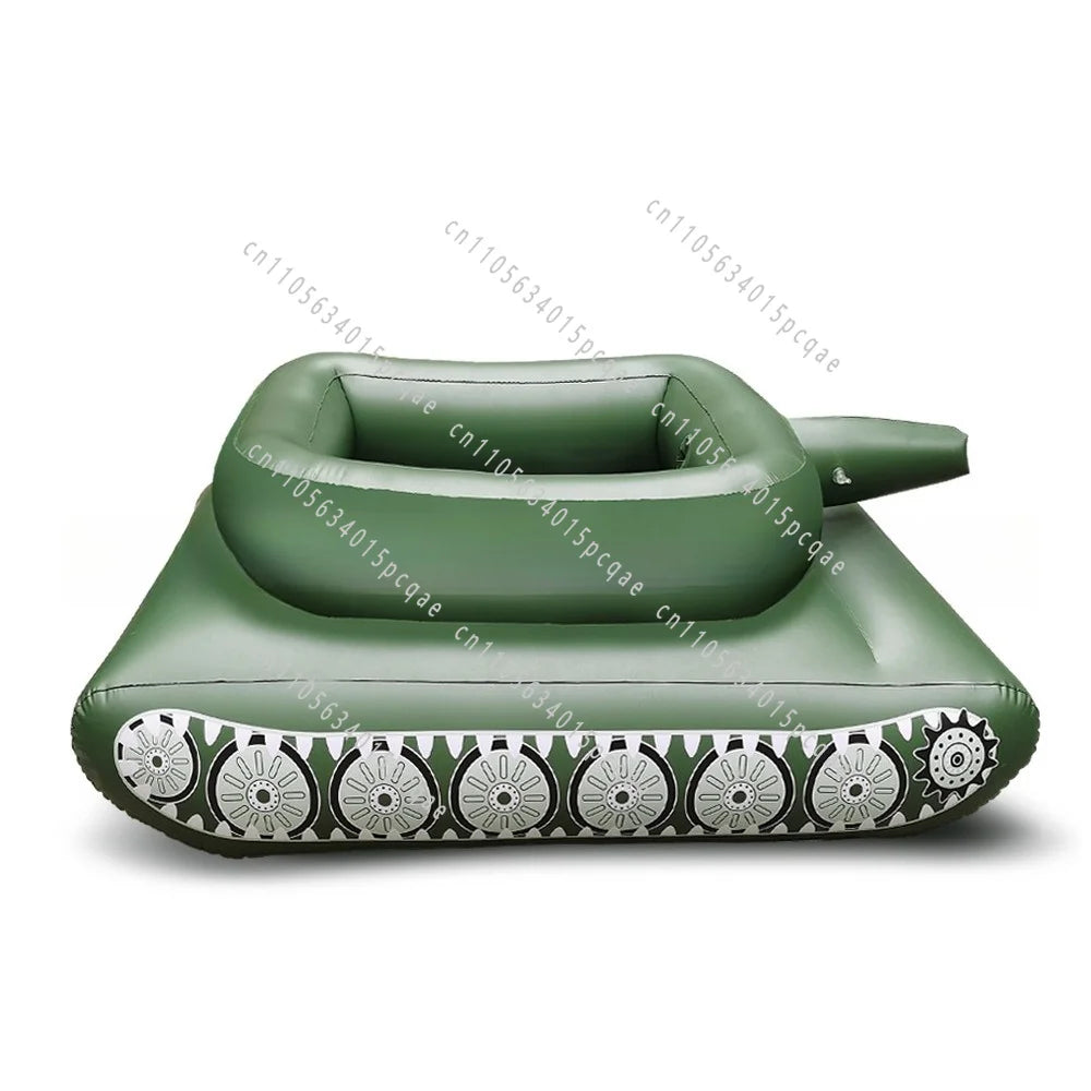 Inflatable Tank Floating Swimming Ring, Water, Inflatable Armored Vehicle Mount, Inflatable Seat with Water Gun