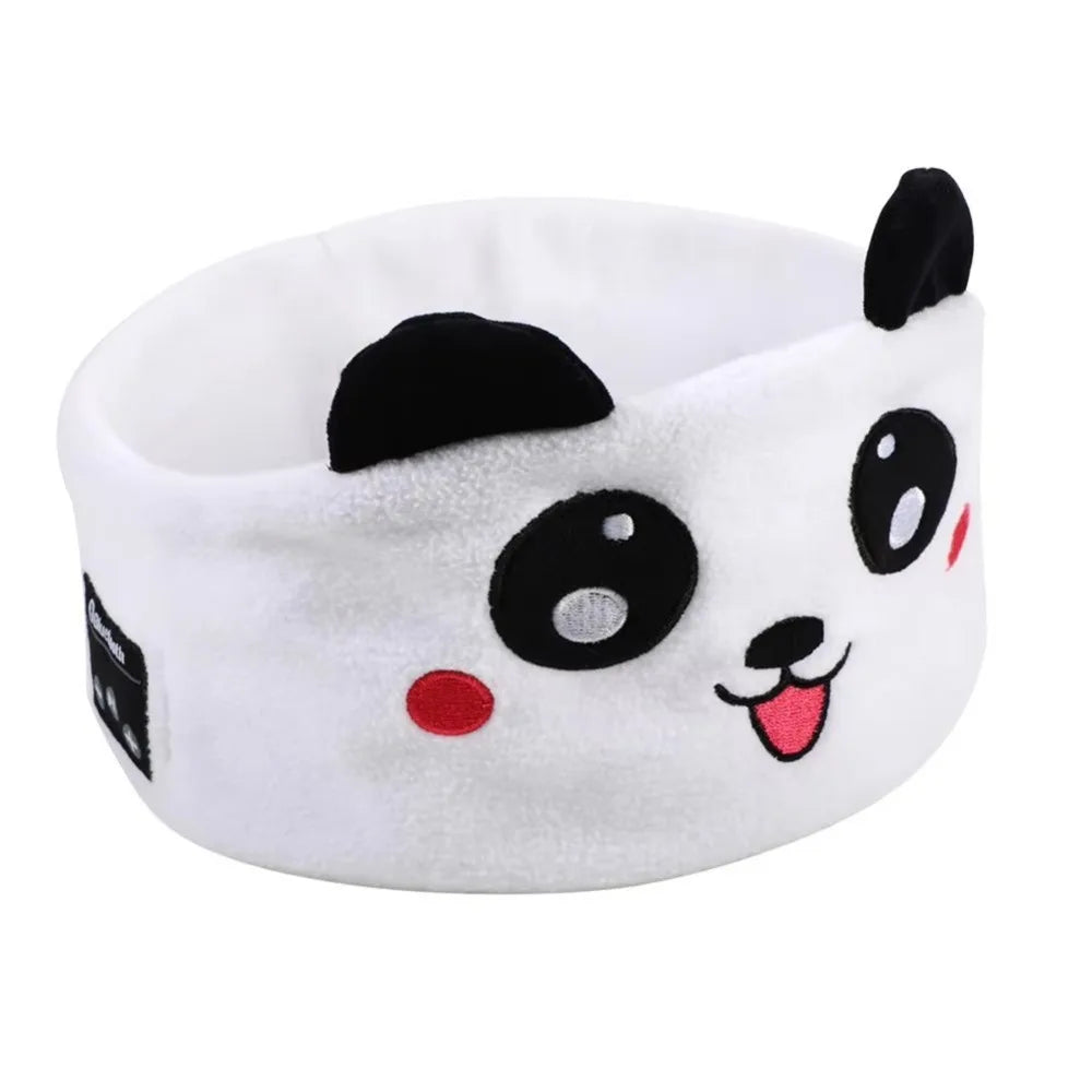 Soft Plush Bluetooth Headphones Eye Mask Elastic Eye Mask Thin Speakers Children's Sleep Earphones Volume Limited