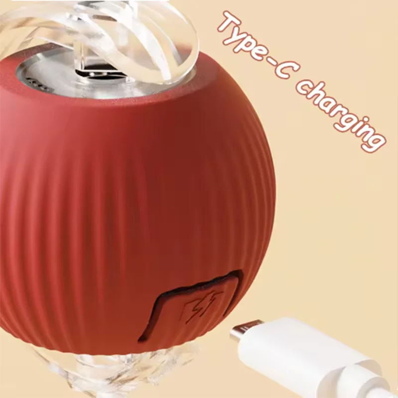 Interactive Smart Cat Toy Ball – USB Rechargeable, Auto Rolling with Sound & Flash