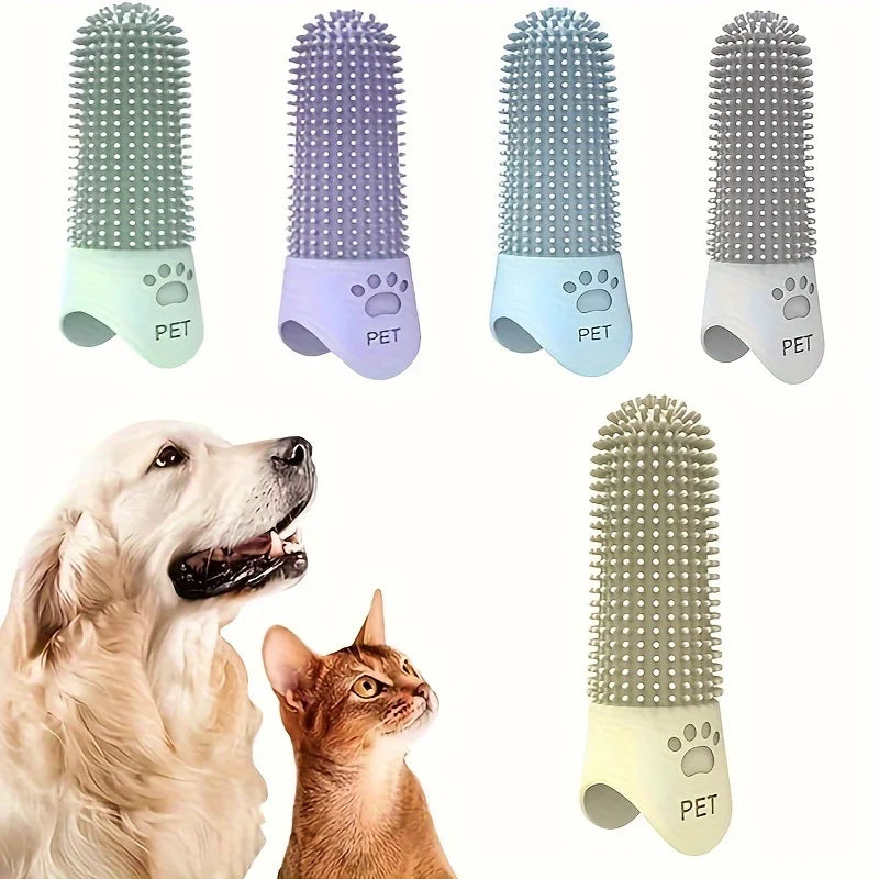 360° Finger Toothbrush for Dogs & Cats | Soft Silicone Pet Dental Cleaning Tool