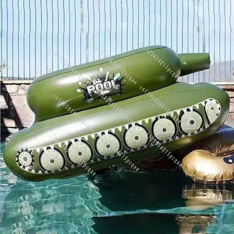 Inflatable Tank Floating Swimming Ring, Water, Inflatable Armored Vehicle Mount, Inflatable Seat with Water Gun