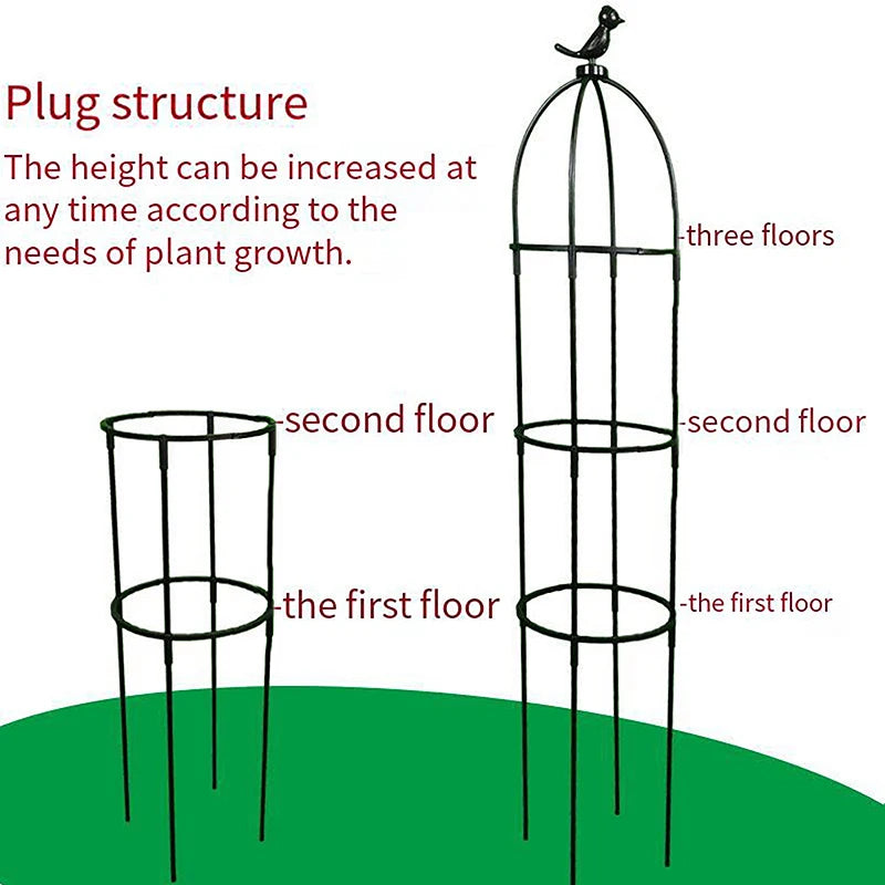 1 Set Climbing Plant Trellis Garden Support Cages For Flowers Plants Support Frame Trellis Climbing DIY Flower Vines Pot Stand