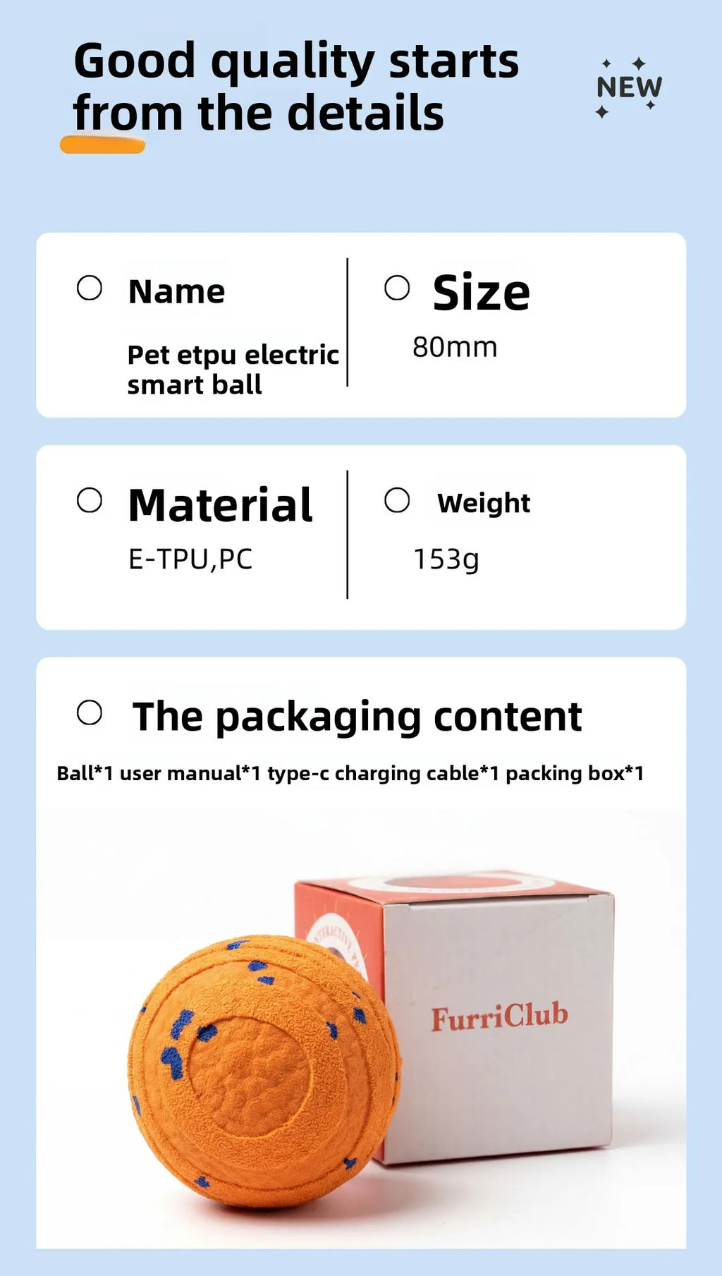 ETPU Electric Dog Toy Ball – Bite-Resistant, Self-Moving & Food-Grade