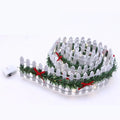Mini 90*5cm Garden Fence Micro Landscape LED Light Vine Wooden Handmade Dollhouse Christmas