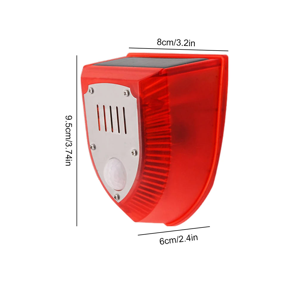 Solar Alarm Animal Repellent Anti-wild Boar Drive Professional Alarmanti-theft Flashing Remote Control Siren Sensor Alarm Light