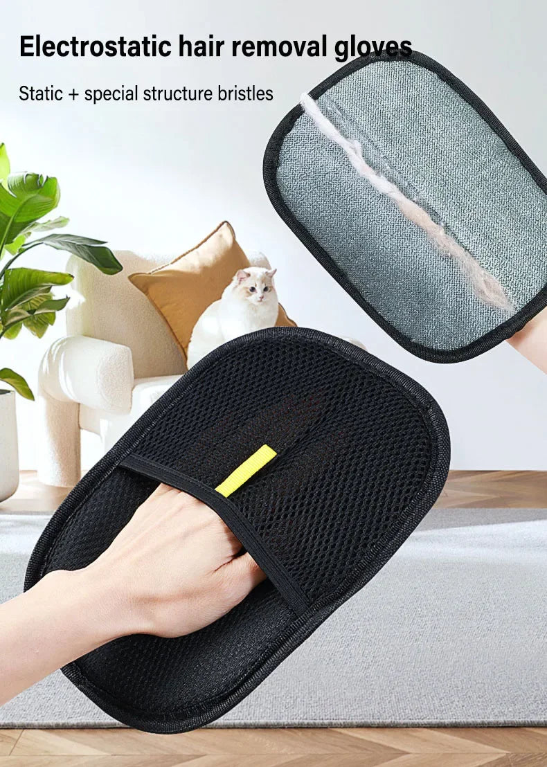 2-in-1 Pet Hair Removal Mitt — Effortlessly Remove Cat & Dog Hair from Sofas, Carpets & Clothes