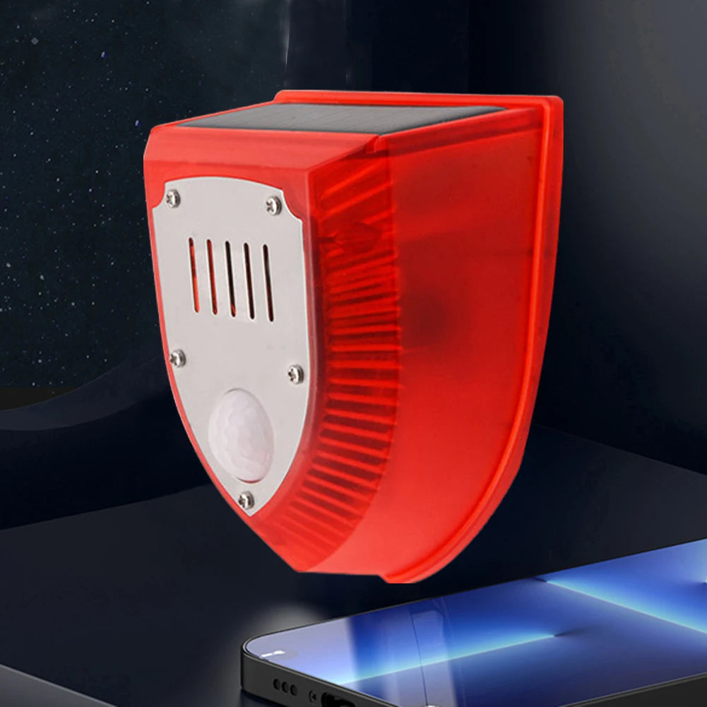 Solar Alarm Animal Repellent Anti-wild Boar Drive Professional Alarmanti-theft Flashing Remote Control Siren Sensor Alarm Light