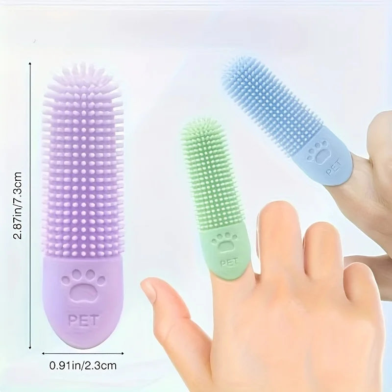 360° Finger Toothbrush for Dogs & Cats | Soft Silicone Pet Dental Cleaning Tool