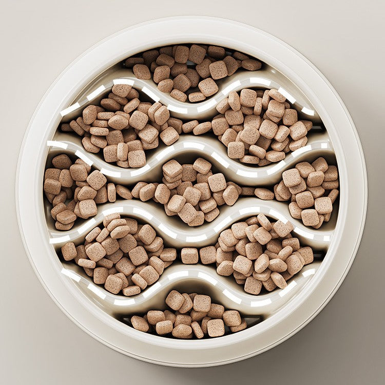 Pet Slow Feeding Bowl for Cats and Dogs Anti-Choking Non-Slip PP Food Dish