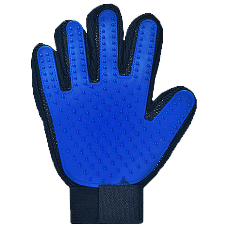Cat Petting Gloves with Rubber Bristles for Removing Loose Fur and Grooming Pets