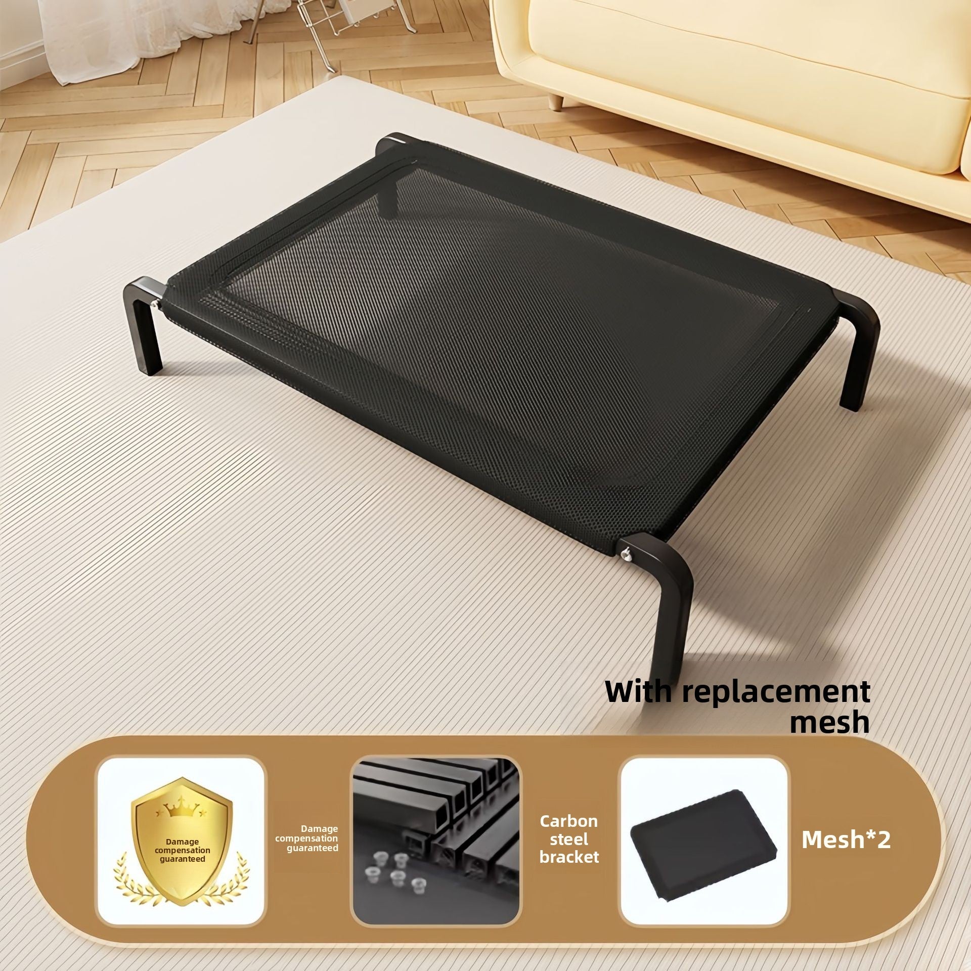Elevated Dog Bed with Breathable Mesh